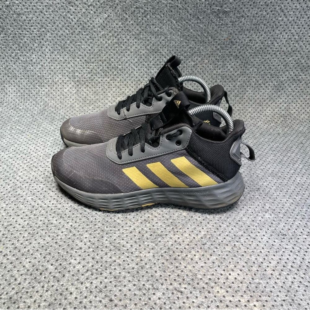 Adidas Ownthegame 2.0 Black Grey Basketball Shoes Size 5 Boys
